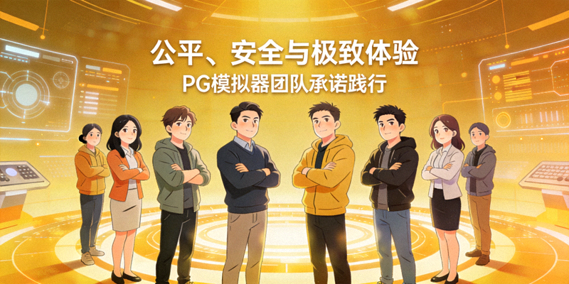 PG模拟器团队承诺践行公平、安全与极致体验价值观的团队合影或概念图